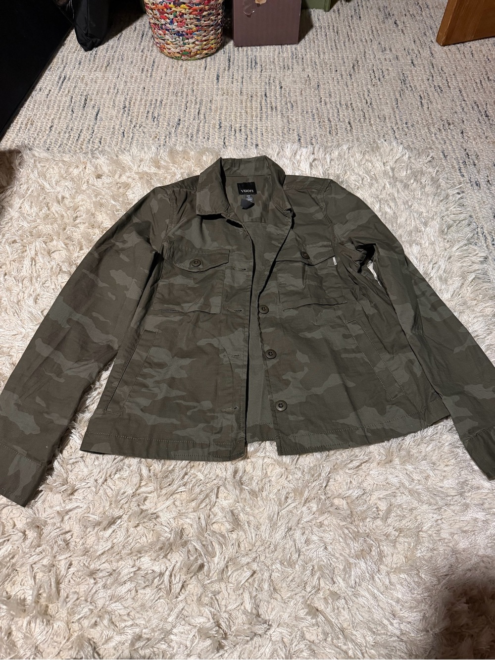 Vuori Olive Green Camouflage Utility Jacket
